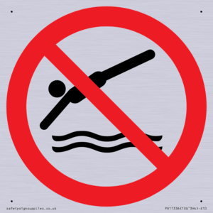 Prohibition: No diving